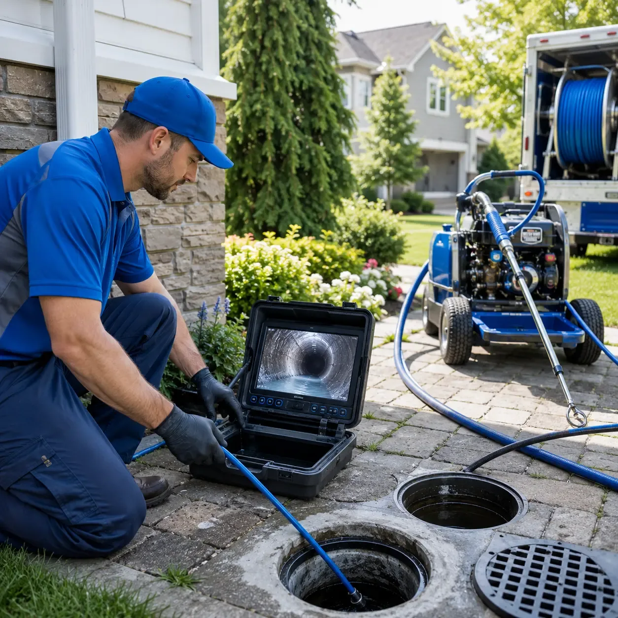 Outdoor drain cleaning professionals serving New Canton, VA